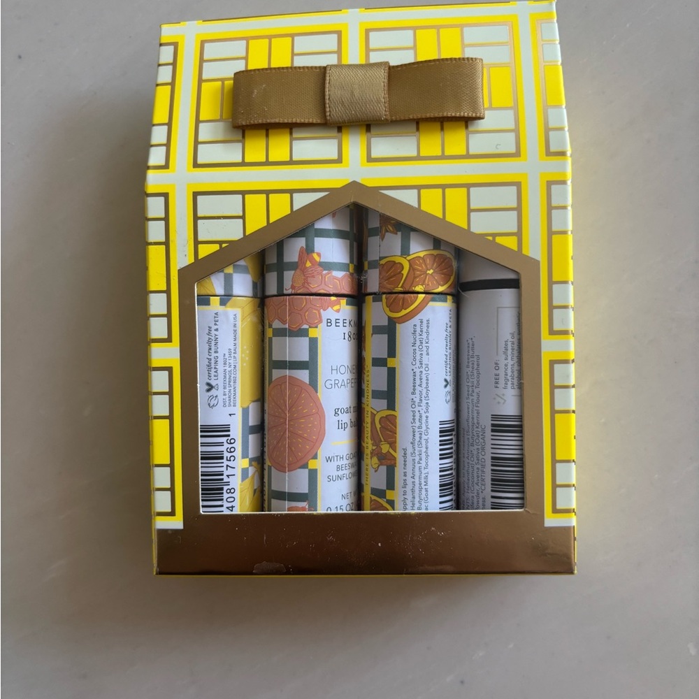 Beekman 1802 Lip Balm Trio in Yellow Box